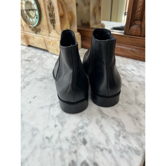 Sandro Black Leather Chelsea Ankle Boots 41 10 - Picture 3 of 8